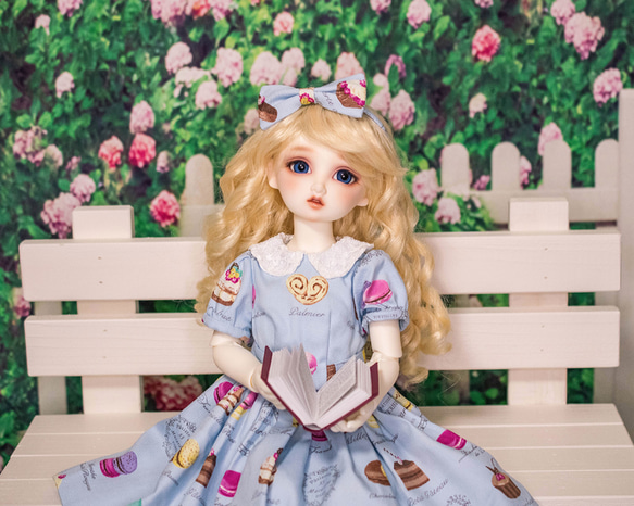 [DearSDドール服]午後のティータイム ワンピースセット 1枚目の画像