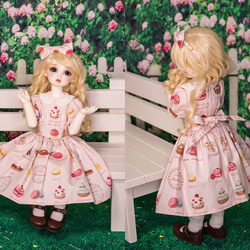 [DearSDドール服]午後のティータイム ワンピースセット 5枚目の画像