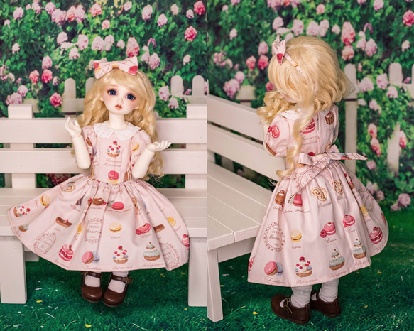 [DearSDドール服]午後のティータイム ワンピースセット 5枚目の画像