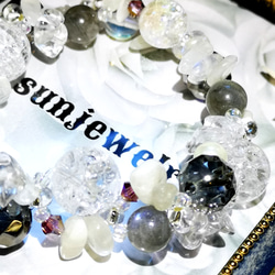 ラブラドライト×水晶♕sunjewelryブレスレット 4枚目の画像