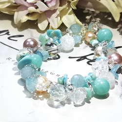 蒼穹、癒しのアマゾナイト×ラリマー♕sunjewelry 2枚目の画像