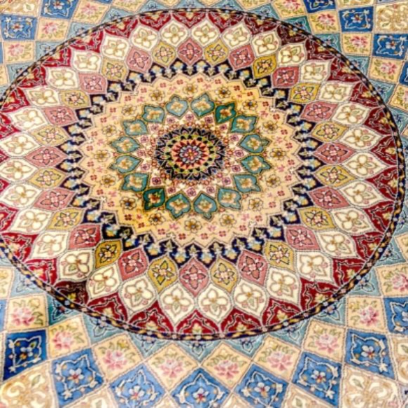 ペルシャ絨毯シルク100%手創り 122X183(1N) 4枚目の画像