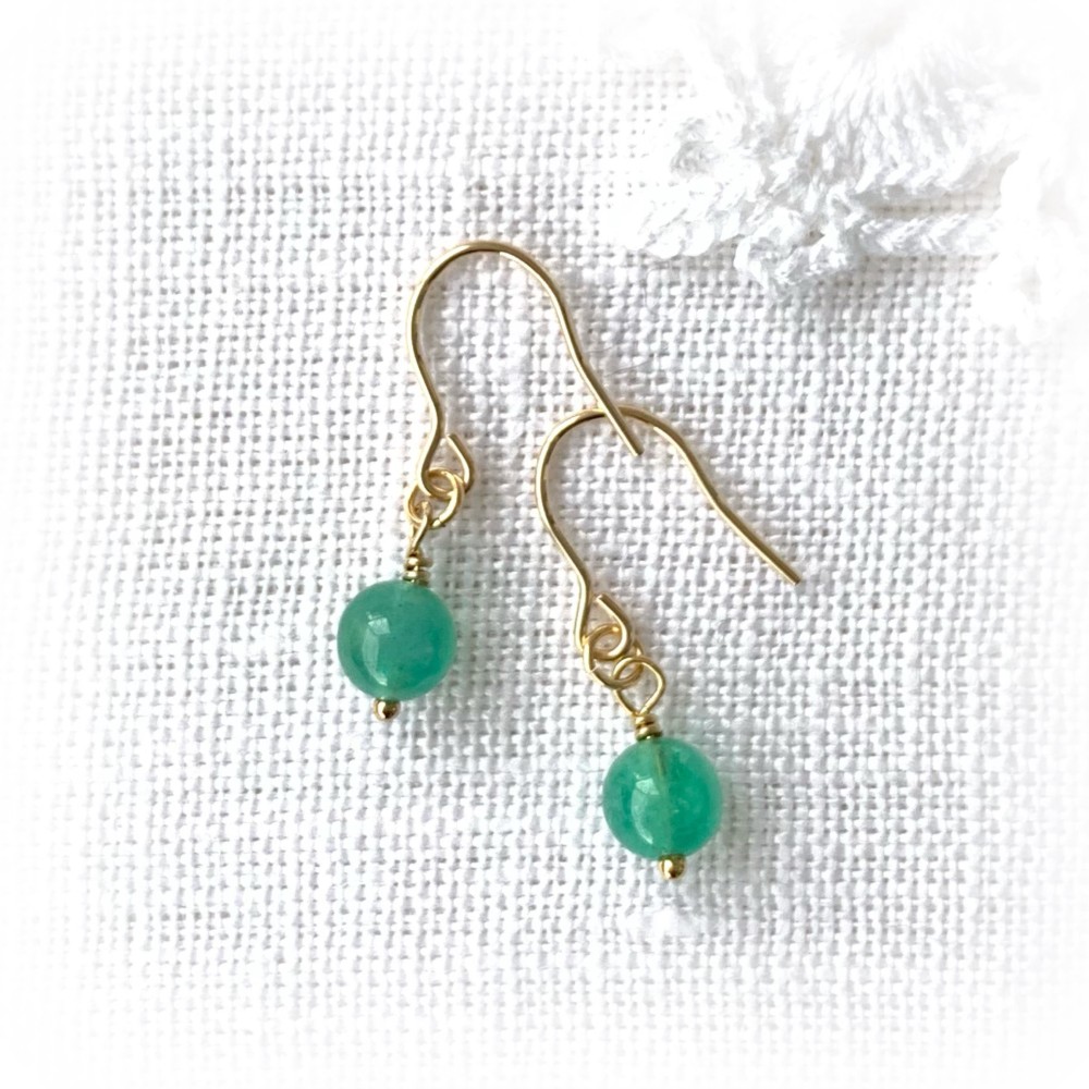 Op.plus 一粒のピアス～14kgf　エメラルド～ emd-ehgf5-2104-01