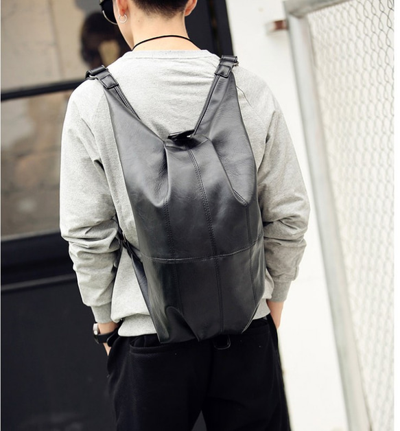 鞄 バッグ リュックサック シンプル レザー 通学通勤 ハンドバッグ ショルダーバグ レジャーバッグ トートバッグ 3枚目の画像