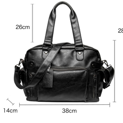 トートバッグ メンズ 鞄 A4トート バッグ シンプル レザー  ハンドバッグ ショルダーバグ レジャーバッグ 5枚目の画像