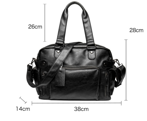 トートバッグ メンズ 鞄 A4トート バッグ シンプル レザー  ハンドバッグ ショルダーバグ レジャーバッグ 5枚目の画像