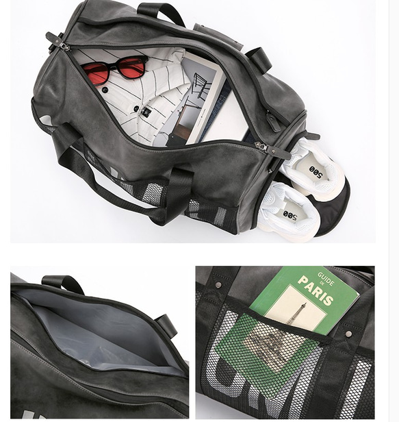 トートバッグ メンズ 大容量 鞄 A4トート バッグ シンプル レザー  ハンドバッグ ショルダーバグ レジャーバッグ 10枚目の画像