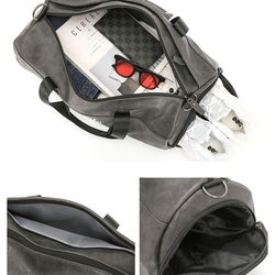 トートバッグ メンズ 大容量 鞄 A4トート バッグ シンプル レザー  ハンドバッグ ショルダーバグ レジャーバッグ 8枚目の画像