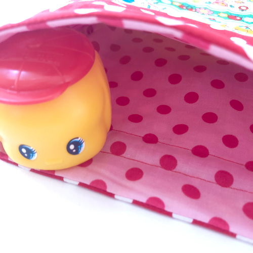 巾着袋☆巾着ポーチ☆給食袋☆はいから横丁☆レトロアニマル☆レトロ 