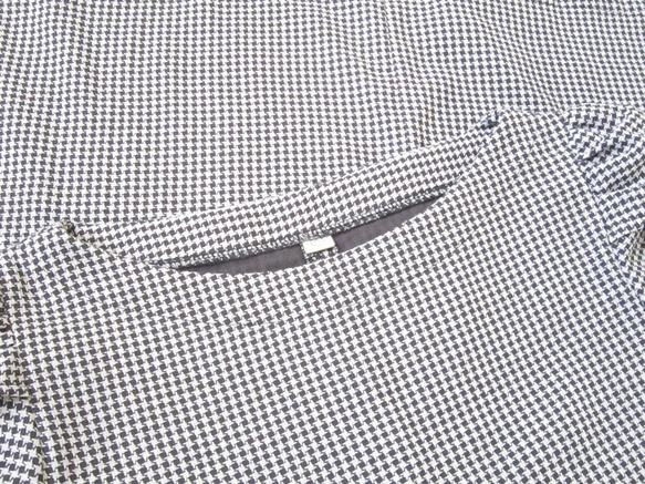 チューリップ袖 ブラウス　千鳥柄ジャガードガーゼ 5枚目の画像