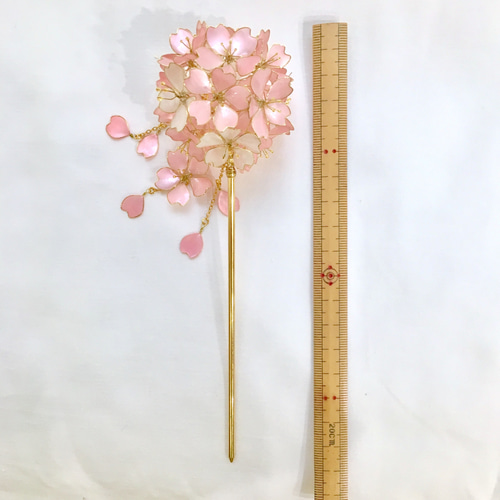 桜のかんざし ディップアート 着物 袴 和風 振り袖 留め袖 浴衣