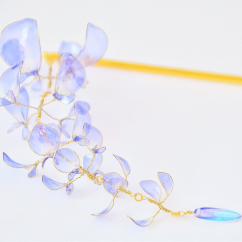 マリンさま専用＊藤の花のかんざし＊ 藤の花の簪 和装に かんざし FukuFurawa-小さなお花屋さん- 通販