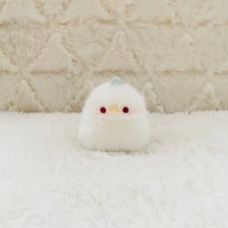 ツノ付き*ふわふわ小さな文鳥のぬいぐるみ 【クリーム文鳥A