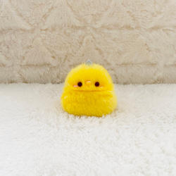 ツノ付き*ふわふわ小さなセキセイインコのぬいぐるみ 【アルビノ