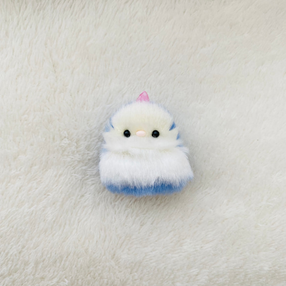 羊毛フェルト かぼちゃの上のコザクラインコちゃん ハロウィン飾り