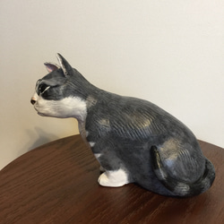 送料無料 灰色の猫 2枚目の画像