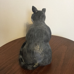 送料無料 灰色の猫 3枚目の画像