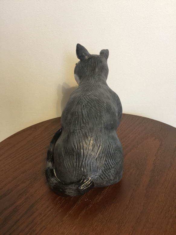 送料無料 灰色の猫 3枚目の画像