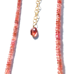 2wayピンクトルマリンのネックレスとブレスレット・送料無料・14kgf・天然石 2枚目の画像