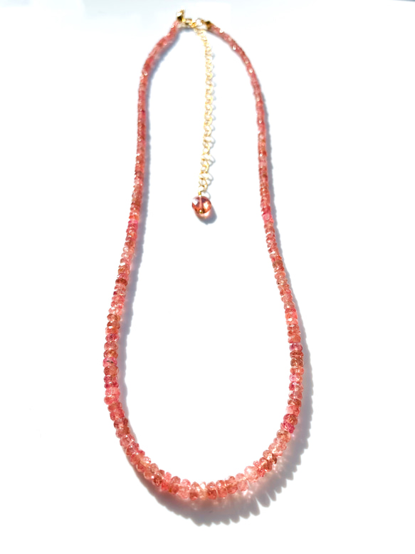 2wayピンクトルマリンのネックレスとブレスレット・送料無料・14kgf・天然石 3枚目の画像