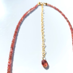 2wayピンクトルマリンのネックレスとブレスレット・送料無料・14kgf・天然石 5枚目の画像