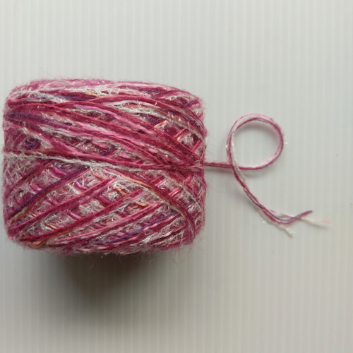 引き揃え糸 No.99 ファンシーヤーン/手染め糸/ピンク糸／まとめ買いOK  
