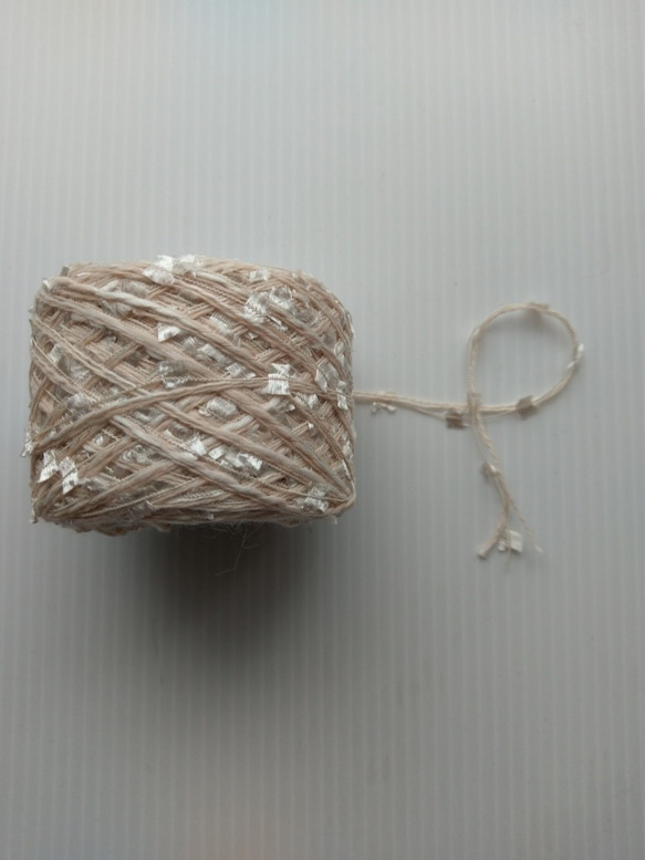 引き揃え糸 No.123 ファンシーヤーン/手染め糸/ホワイト糸/まとめ買いOK　 1枚目の画像