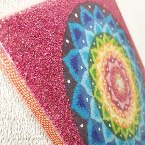 曼荼羅アート/虹色キラキラ砂曼荼羅 絵画 sandot 通販 7737631｜Creema