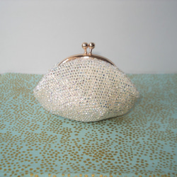 Beaded Purse --Sparkly-- (S) 内布：Mint Green 1枚目の画像