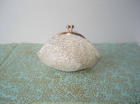 Beaded Purse --Sparkly-- (S) 内布：Mint Green 1枚目の画像