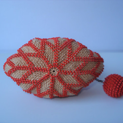 Beaded Purse --Caramel Orange-- 格子 3枚目の画像