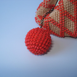 Beaded Purse --Caramel Orange-- 格子 5枚目の画像