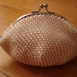 Beaded Purse --Snow Crystal-- Ivory (L) 2枚目の画像