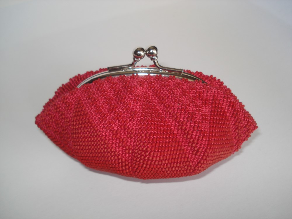 Beaded Purse --大人の赤--