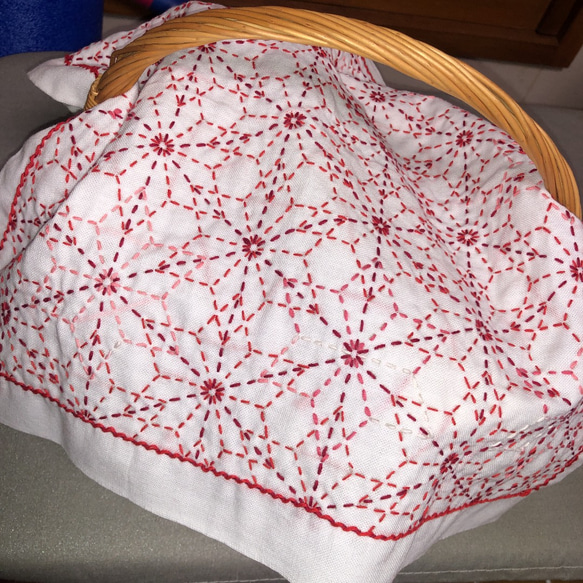 刺し子ふきん【ララのお母さんです。】 SFC1-O SARASHI 刺し子ふきんがすぐ作れるカット晒 細目・岡生地