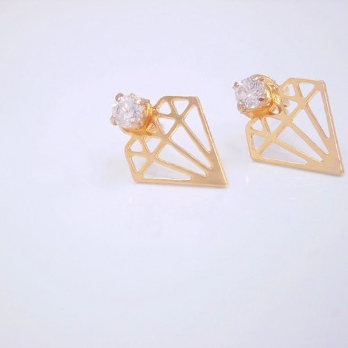 14KGF/秋の小粒（8ミリ）シトリンピアス ピアス（フック