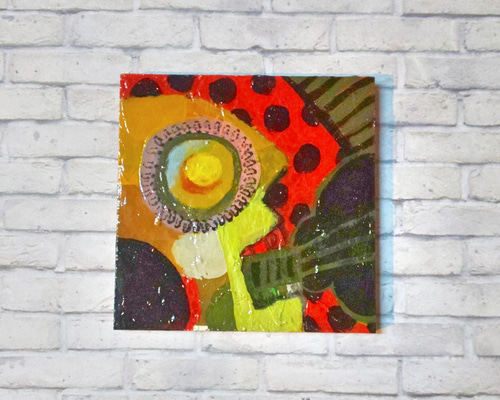 アクリル絵画 スクエア85mmサイズ アクリル画 「俺の町」シリーズ2020 絵画 福