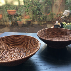 アタ　小鉢風カゴ 小　（インドネシアバリ島伝統工芸品） 2枚目の画像