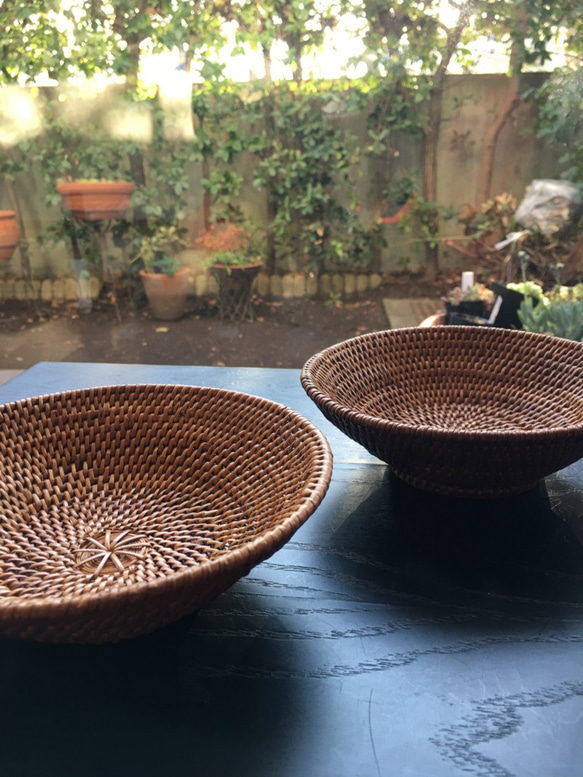 アタ　小鉢風カゴ 小　（インドネシアバリ島伝統工芸品） 2枚目の画像