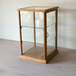 g47 木製 卓上 3段 ガラスケース / パンケース 古道具 カフェ 店舗什器 8枚目の画像