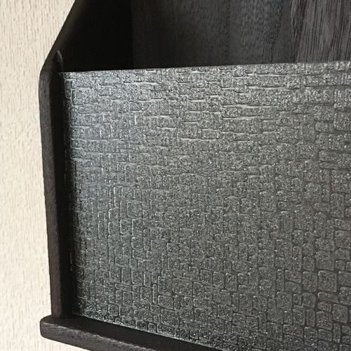 壁かけの状差し レターラック ウォールシェルフ 昭和レトロガラス ...