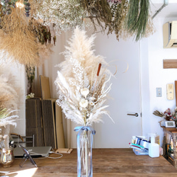 フラワーベース単品　42㎝　パンパスグラス　ドライフラワー大型ガラスミラー フラワーベース単品 42㎝ パンパスグラス ドライフラワー大型ガラスミラー