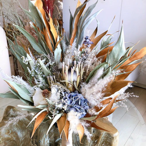 サンプル品」ドライフラワー ブーケ グレビレア ソーラーフラワー