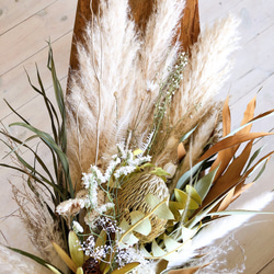 「新作」パンパスグラスとバンクシャーのnative bouquet＊花瓶付き＊ 記念日　誕生日　インテリア　 5枚目の画像