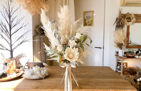 パンパスグラスのドライフラワー ブーケ＊海外 インテリア