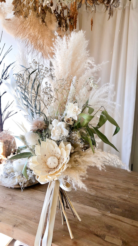 パンパスグラスのドライフラワー ブーケ＊海外 インテリア