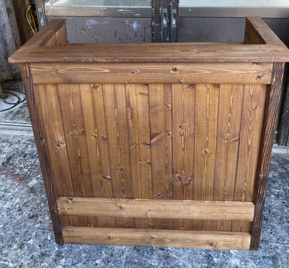 受付カウンターテーブル　レジカウンター【受注製作】【コの字型レジ用凹み付】【900】★店舗☆