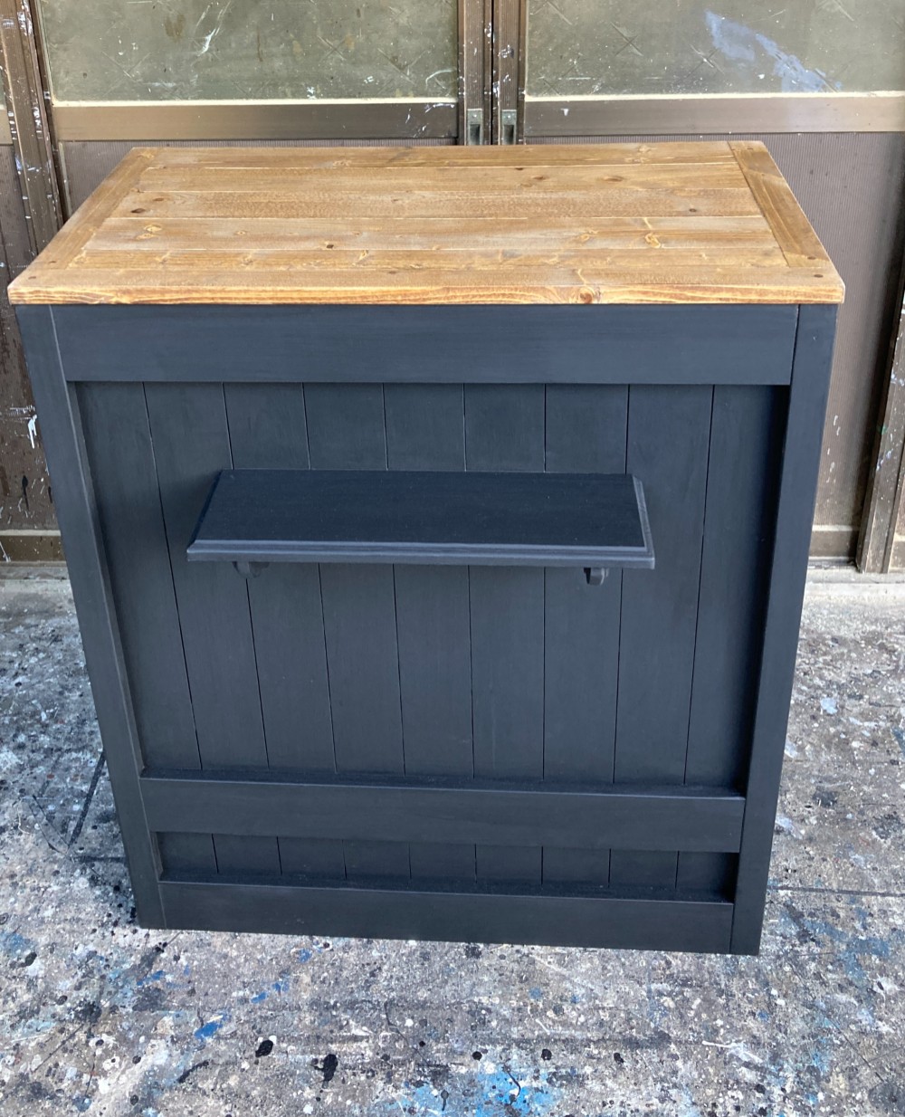 ［受注製作］☆シェルフ付き　受付カウンターテーブル　レジカウンター【800】★クラシカルデザイン