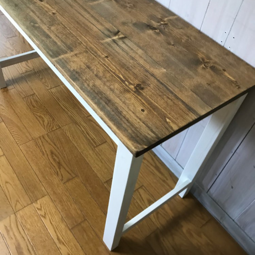 受注製作☆北欧デスク☆お洒落なツートン長机【1200】パソコン机☆