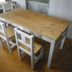 ★ダイニングテーブル【1500×700】ツートン☆シンプルデザイン家具 5枚目の画像